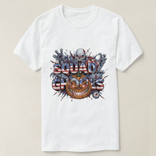 Squad Ghouls Amerikaanse Horror Halloween T-shirt (Design voorkant)