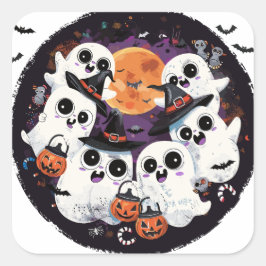Squad Ghouls | ExDesigner | Halloween Vierkante Sticker