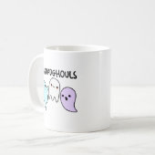 Squad Ghouls Funny Halloween Ghost Pun Koffiemok (Voorkant links)