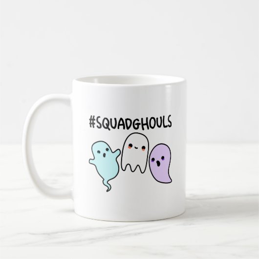 Squad Ghouls Funny Halloween Ghost Pun Koffiemok (Links)