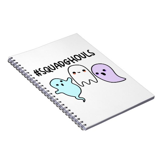 Squad Ghouls Funny Halloween Ghost Pun Notitieboek (Rechterzijde)