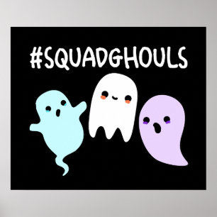 Squad Ghouls Grappige Halloween Geest Punt Donkere Poster