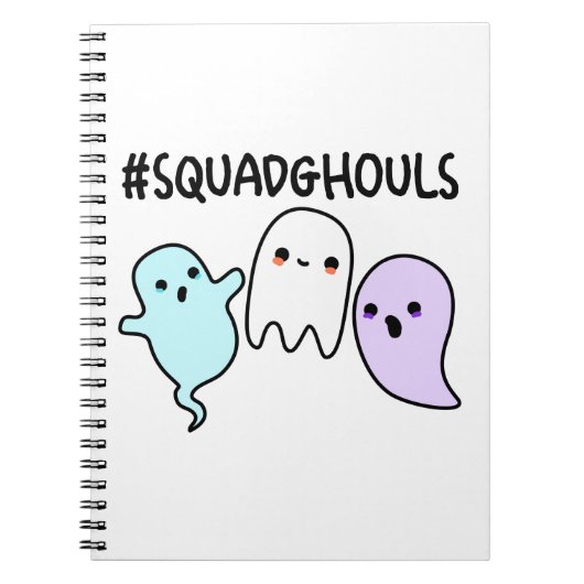 Squad Ghouls Grappige Halloween Geest Punt  Notitieboek (Voorkant)