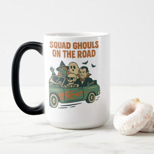 Squad Ghouls On The Road Retro Monster Car Cruise Magische Mok