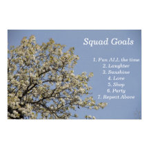 Squad Goals, Fun, Party, Love, Cool Poster