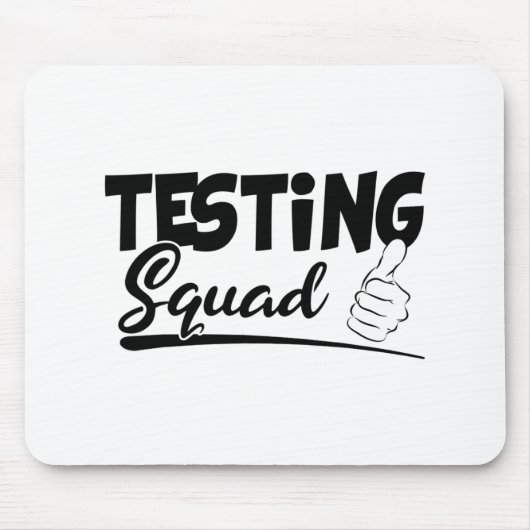 Squad Grappig examen Test Dag Cadeaus voor Student Muismat (Voorkant)
