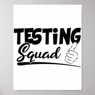 Squad Grappig examen Test Dag Cadeaus voor Student Poster
