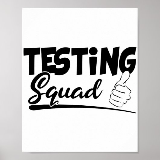Squad Grappig examen Test Dag Cadeaus voor Student Poster (Voorkant)