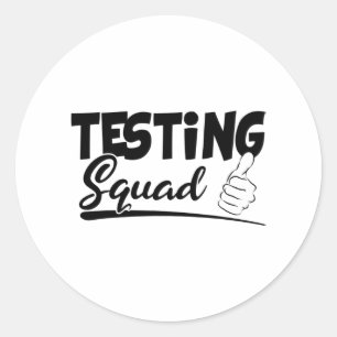Squad Grappig examen Test Dag Cadeaus voor Student Ronde Sticker