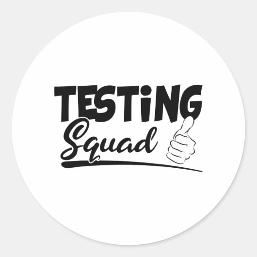 Squad Grappig examen Test Dag Cadeaus voor Student Ronde Sticker (Voorkant)