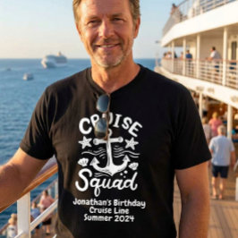 Squad Groep Vrienden Aangepaste Verjaardag Wit T-shirt