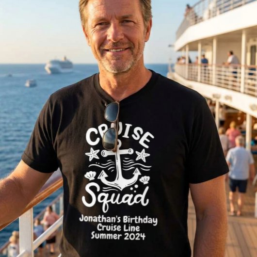 Squad Groep Vrienden Custom Verjaardag Wit T-shirt
