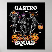 Squad Halloween Skeleton Dancing Endoscopie Nurse  Poster (Voorkant)