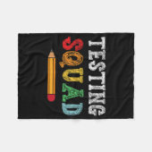 Squad Kostuum Test Dag Leraar Student Grappige Sch Fleece Deken (Voorkant (Horizontaal))