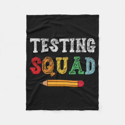 Squad Kostuum Test Dag Leraar Student Grappige Sch Fleece Deken (Voorkant)