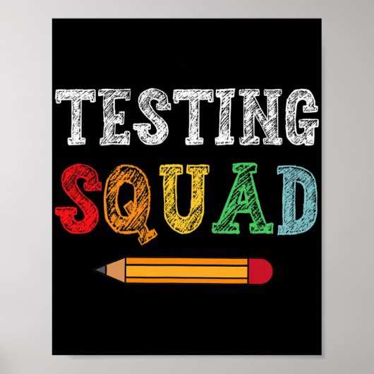 Squad Kostuum Test Dag Leraar Student Grappige Sch Poster (Voorkant)