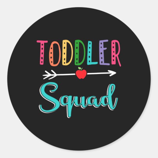 Squad leraar terug naar school ronde sticker (Voorkant)