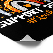 Squad Leukemie Bewustzijn Oranje Ribbon Regenboog Poster (Hoek)