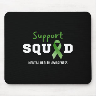 Squad Mental Health Awareness Fun Green Ribbon Muismat