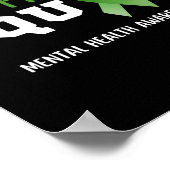 Squad Mental Health Awareness Fun Green Ribbon Poster (Hoek)