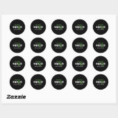 Squad Mental Health Awareness Fun Green Ribbon Ronde Sticker (Vel)