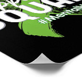 Squad Mental Health Awareness Lime Groen Lint Poster (Hoek)