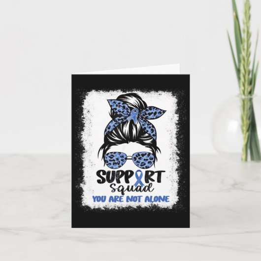 Squad Messy Bun Blue Warrior Ataxia Bewustzijn Kaart (Voorkant)
