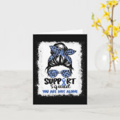 Squad Messy Bun Blue Warrior Ataxia Bewustzijn Kaart (Gele Bloem)