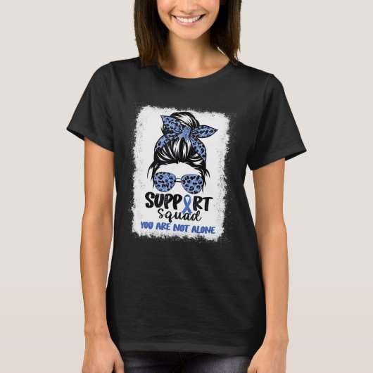 Squad Messy Bun Blue Warrior Ataxia Bewustzijn T-shirt (Voorkant)