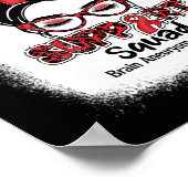 Squad Messy Bun Bourgogne Ribbon Hersenaneurysma 1 Poster (Hoek)