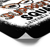 Squad Messy Bun Butterfly Oranje Lint Leukemie Poster (Hoek)