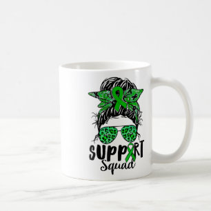 Squad Messy Bun Warrior Groene Mentale Gezondheid Koffiemok