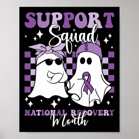 Squad National Recovery Maand Verslavingsherstel Poster (Voorkant)