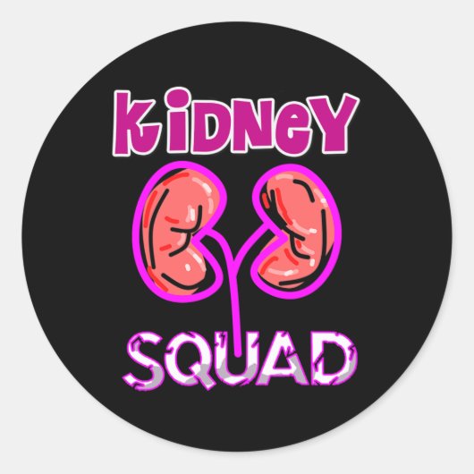 Squad Nefrologie Verpleegkundige Dialyse Technicus Ronde Sticker (Voorkant)
