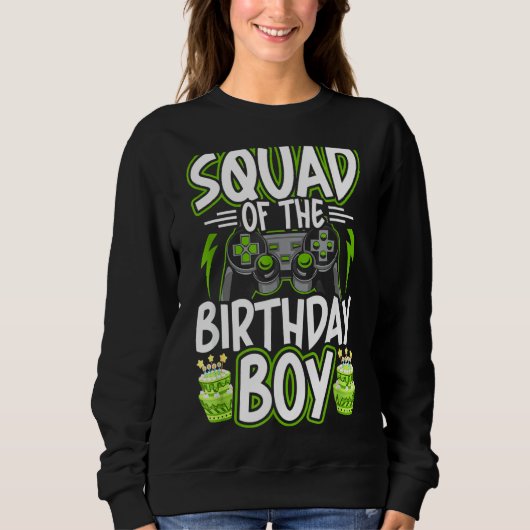 Squad of the Birthday Boy Video Gamer Trui (Voorkant)