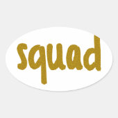 Squad Ovale Sticker (Voorkant)