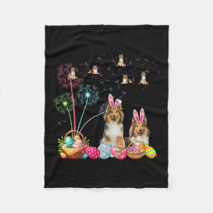 Squad Paaspaar Bunny Shelties Paardenbloemen Hunt Fleece Deken
