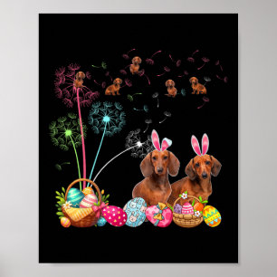Squad Paaspaar Bunny Teckels Paardenbloemen Hu Poster