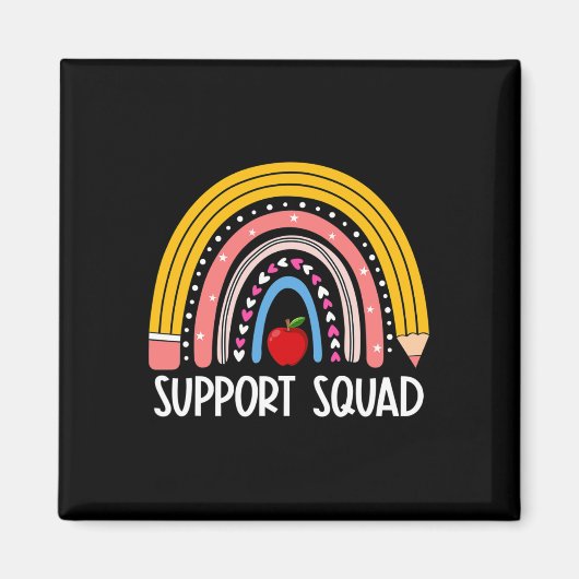 Squad Rainbow Terug naar school Support Teacher Te Magneet (Voorkant)