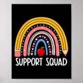 Squad Rainbow Terug naar school Support Teacher Te Poster (Voorkant)