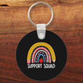 Squad Rainbow Terug naar school Support Teacher Te Sleutelhanger (Voorkant)