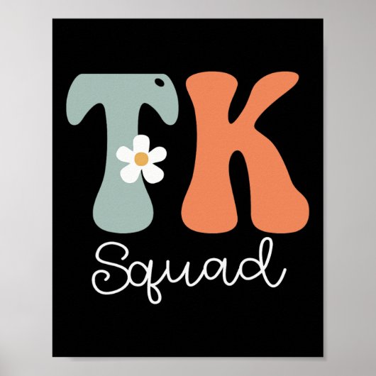 Squad Retro Groovy Happy First Day van Scho Poster (Voorkant)