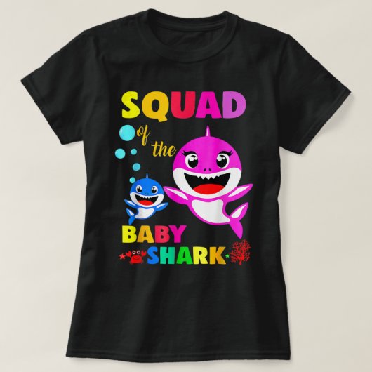 Squad Shark Squad Shark Family Moederdag T-shirt (Design voorkant)
