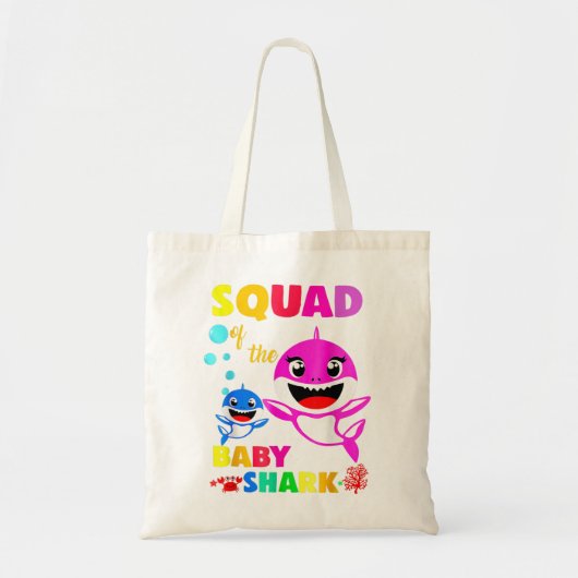 Squad Shark Squad Shark Family Moederdag Tote Bag (Voorkant)