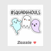 Squad Spookjes Grappige Halloween Geest Punt  Sticker (Vel)
