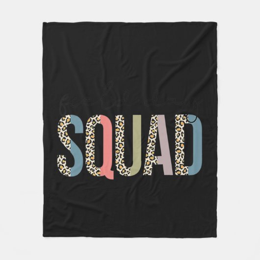 Squad Teacher Student First Last Day Of School Fie Fleece Deken (Voorkant)