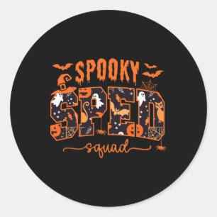 Squad Team Speciaal Onderwijs Leraar Halloween Ronde Sticker