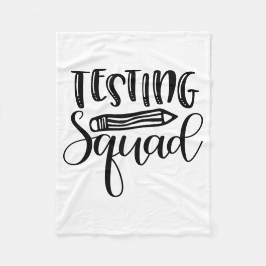 Squad Test Dag Aanmoediging Leraar Fleece Deken (Voorkant)