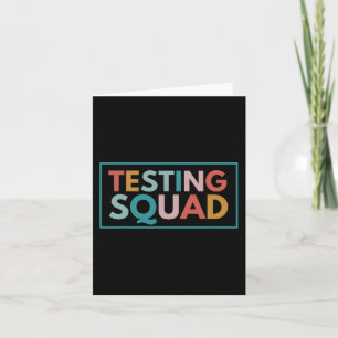 Squad Test Day Motivatie voor Teacher Student Ki Kaart
