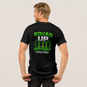 🟢 Squad Up Victory Samen Tiener Gamers 🎮 Tri-Blend Shirt (Achterkant volledig)